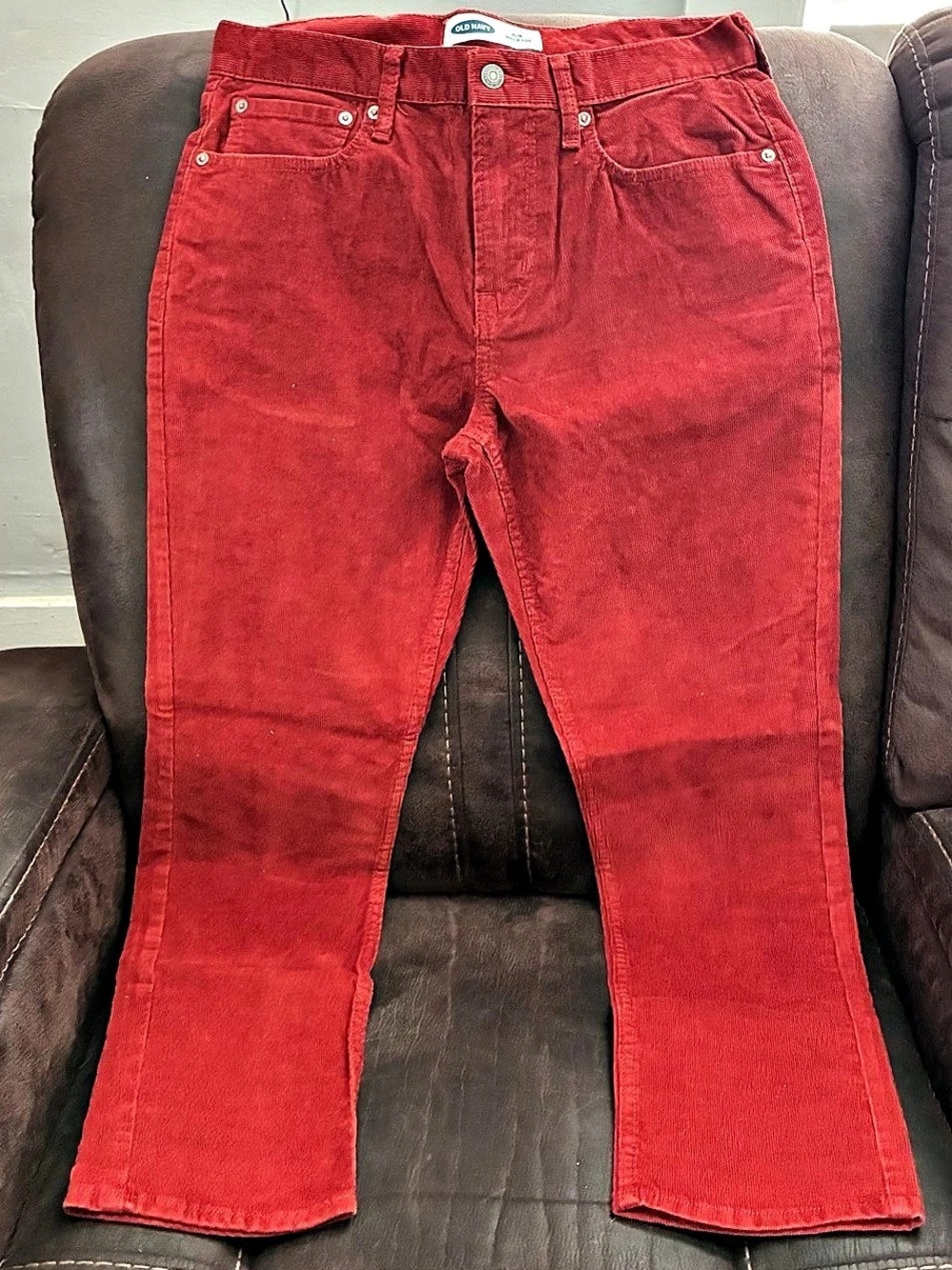 Old Navy Slim Built-In Flex Red Slim Jeans Waist 32 Inseam 30